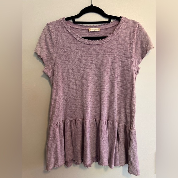 Altard State Purple Ruffle Hem Top - Picture 1 of 3